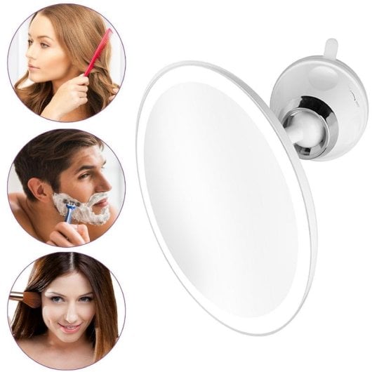 Espelho de maquilhagem MEDISANA CM 850 LED 5x ventosa parede branco