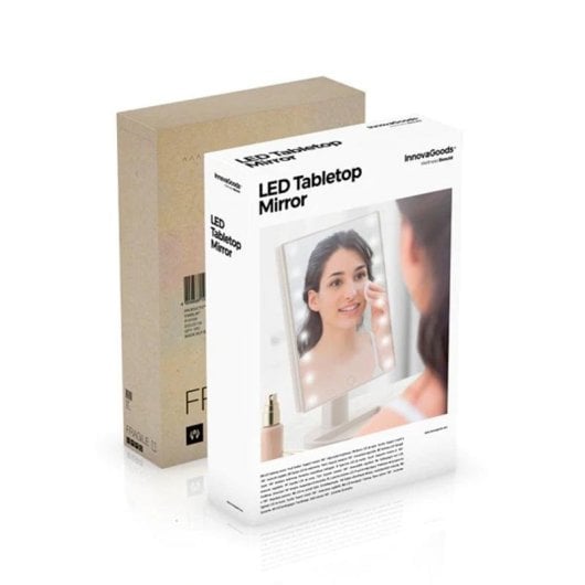 Espejo de maquillaje InnovaGoods IG811730 LED táctil 16 luces blanco