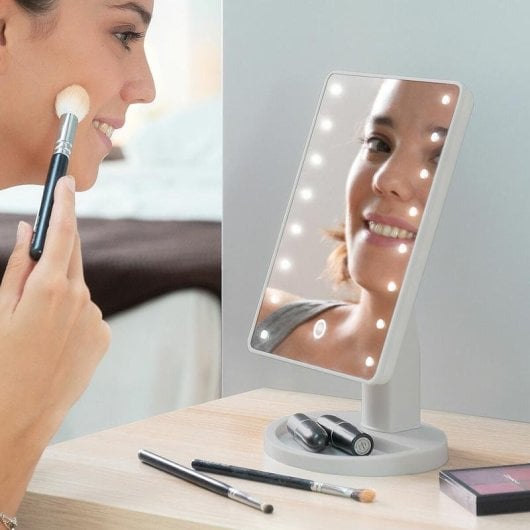 Espejo de maquillaje InnovaGoods IG811730 LED táctil 16 luces blanco