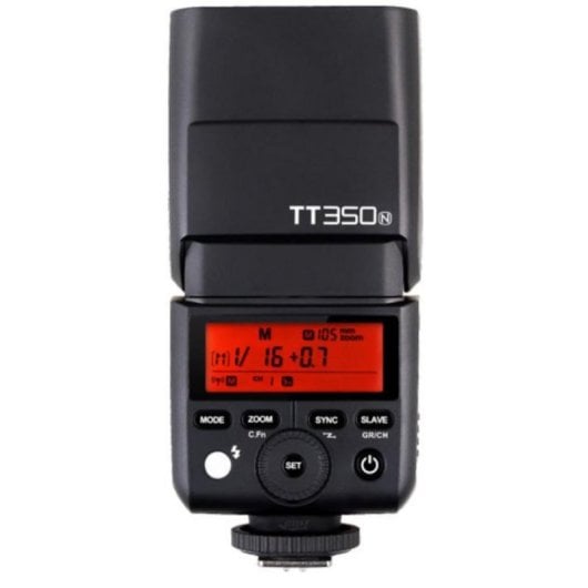 Blitzgerät Godox TT350N Kompakt für Nikon 16 Kanäle 2 AA-Batterien