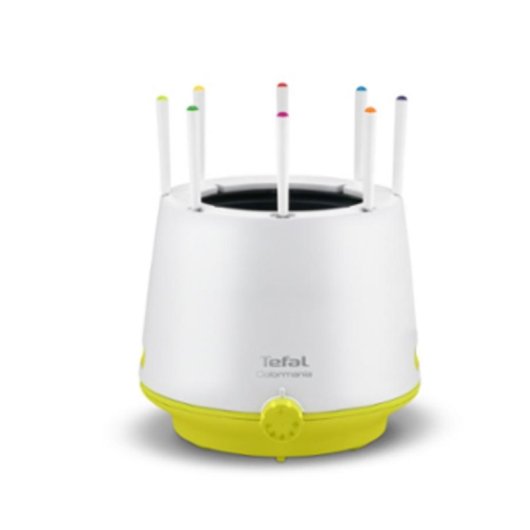 Casserole à fondue Tefal EF260312 verte blanche 8 poignées acier nickelé