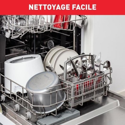 Casserole à fondue Tefal EF260312 verte blanche 8 poignées acier nickelé