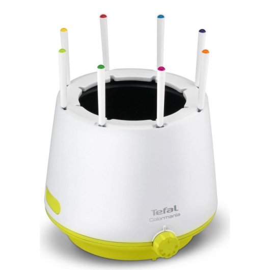 Casserole à fondue Tefal EF260312 verte blanche 8 poignées acier nickelé