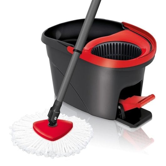 Mop VILEDA Turbo Smart Microfaser Rot Schwarz Einzeltank Ergonomischer Griff