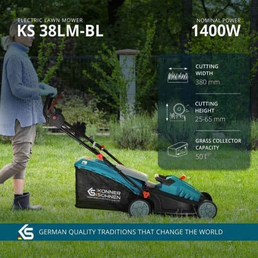 Tagliaerba Könner & Söhnen KS 38LM-BL motore brushless 1400W larghezza 38cm