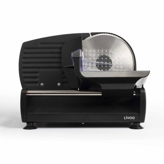 Trancheuse LIVOO DOM396 150 W lame 19 cm métal noir épaisseur réglable