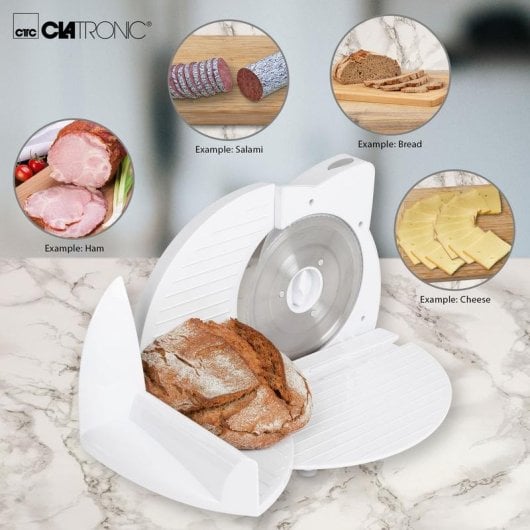 Rebaner Clatronic AS 2958 Elektrisch Weiß 180W Edelstahlklinge Faltbar