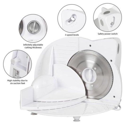 Rebaner Clatronic AS 2958 Elektrisch Weiß 180W Edelstahlklinge Faltbar