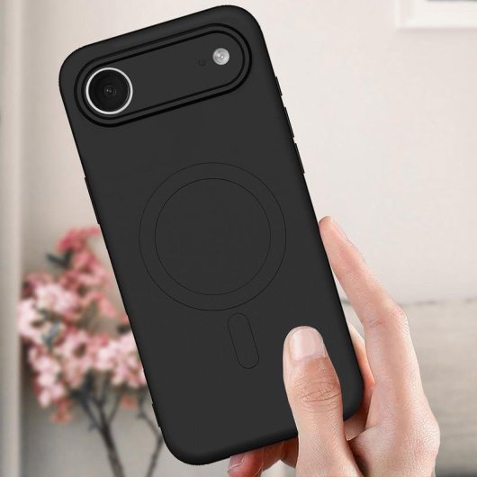 Funda para móvil Akashi ALTCI17AIRMAGB Magnétique Silicone Noir Tactile pour iPhone Air