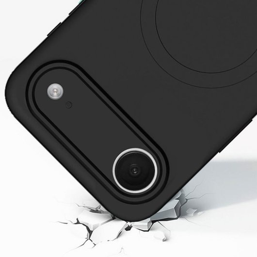 Funda para móvil Akashi ALTCI17AIRMAGB Magnétique Silicone Noir Tactile pour iPhone Air