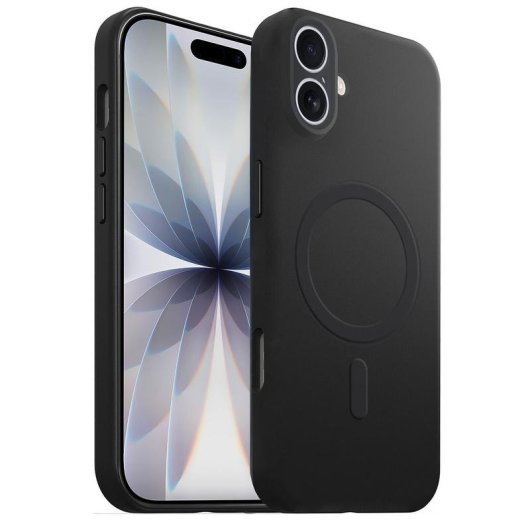 Funda para móvil Akashi ALTCI17MAGB tipo coque silicona negra MagSafe para iPhone 17