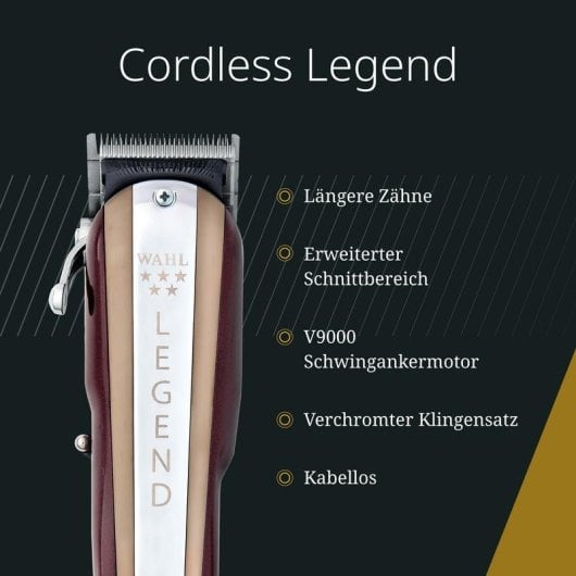 Cortapeli Wahl Cordless Legend Burgundy Silver 0.7-1.7mm 6500RPM 100min