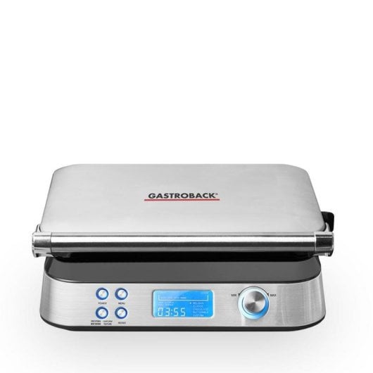 Gofreira GASTROBACK Advanced Control 42424 1600W Antiadherente Temporizador LCD Preto Prata