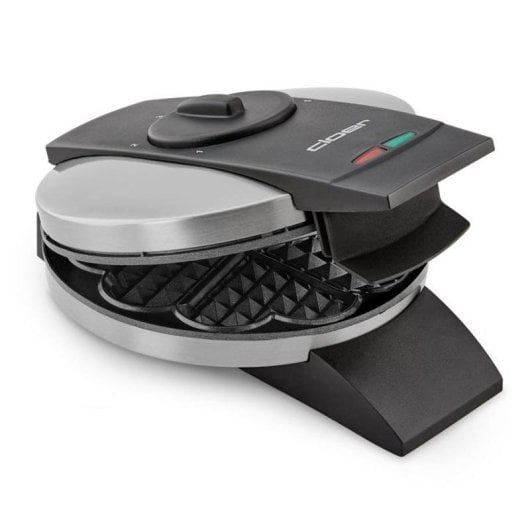 Gaufrier CLOER 1639SR Inox 5 coeurs 930W antiadhésif thermostat réglable