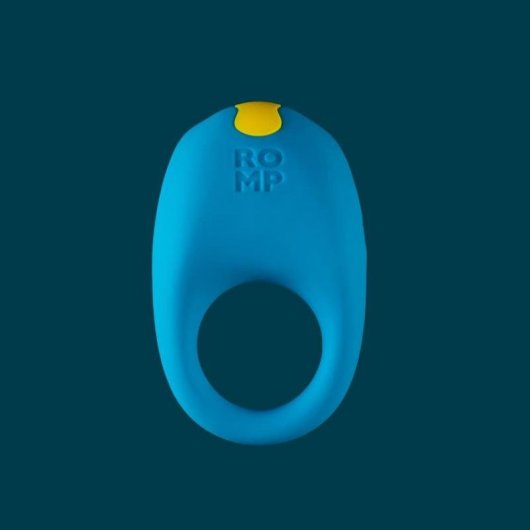 Anel vibrador ROMP Juke silicone azul resistente água 10 modos