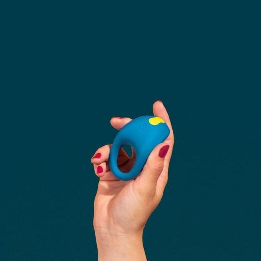 Anel vibrador ROMP Juke silicone azul resistente água 10 modos