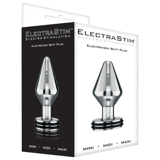 Butt Plug ELECTRASTIM Midi Classic Electro Butt Plug Metall Silber 4 cm