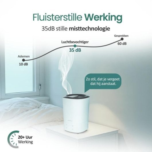 Luftbefeuchter Emerio HF-126736 5,5 l Ultraschall 3 Stufen LED Weiß