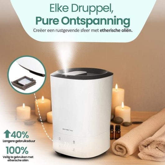 Luftbefeuchter Emerio HF-126736 5,5 l Ultraschall 3 Stufen LED Weiß
