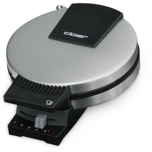 Gaufrier CLOER 289ESR Inox 800W Thermostat 5 positions revêtement antiadhésif
