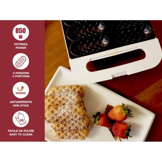 Gofrereisen BEPER P101CUD100 850 W 6 Waffeln Antihaftbeschichtung Grün