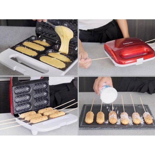 Gofrereisen BEPER P101CUD100 850 W 6 Waffeln Antihaftbeschichtung Grün