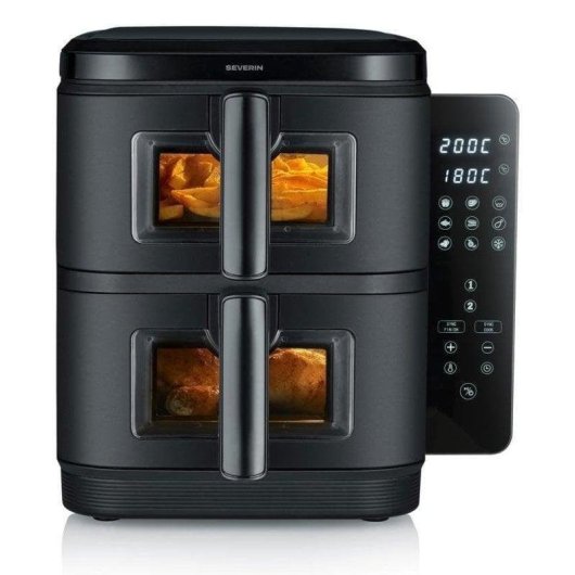 Airfryer Severin FR 2468 Double Panier 11L 2800W Écran Tactile Fenêtre