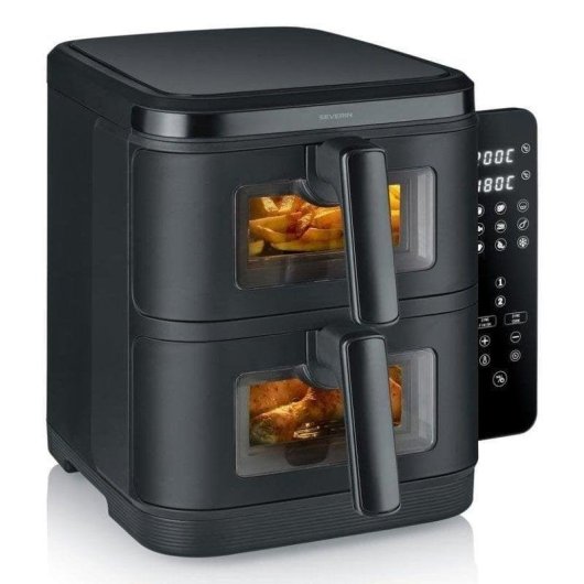 Airfryer Severin FR 2468 Double Panier 11L 2800W Écran Tactile Fenêtre