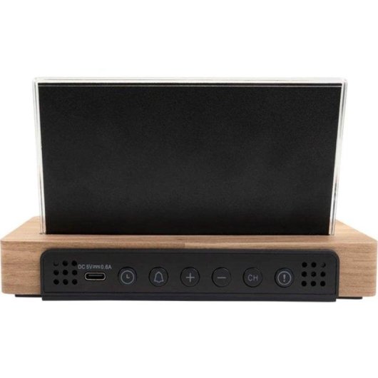 Station météo Thomson CT610 bois noir écran couleur prévisions alarme
