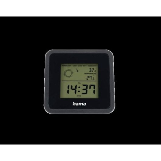 Estação Meteorológica Hama Borneo Digital Interior Higrómetro Termómetro Alarme Preto