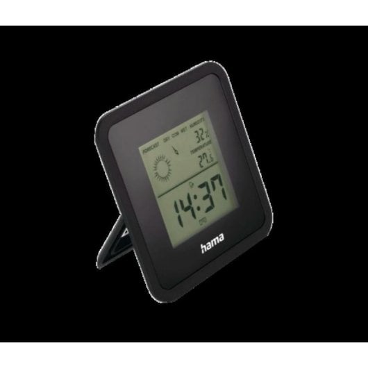 Estação Meteorológica Hama Borneo Digital Interior Higrómetro Termómetro Alarme Preto