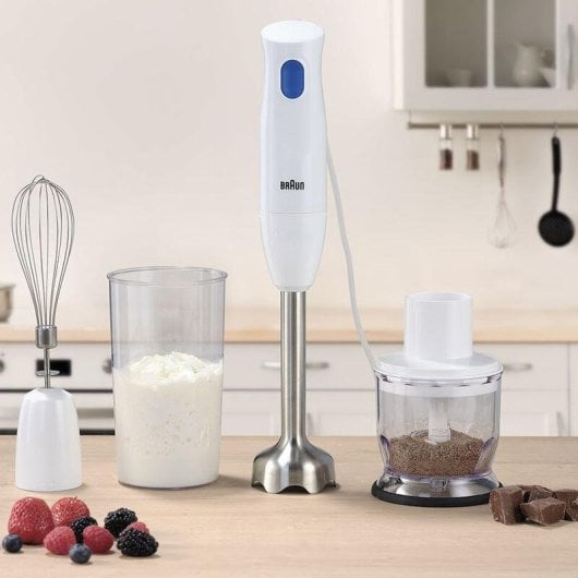 Frullatore a immersione Braun MultiQuick 1 MQ10.202M WH 450W 0,6L Bianco acciaio inox