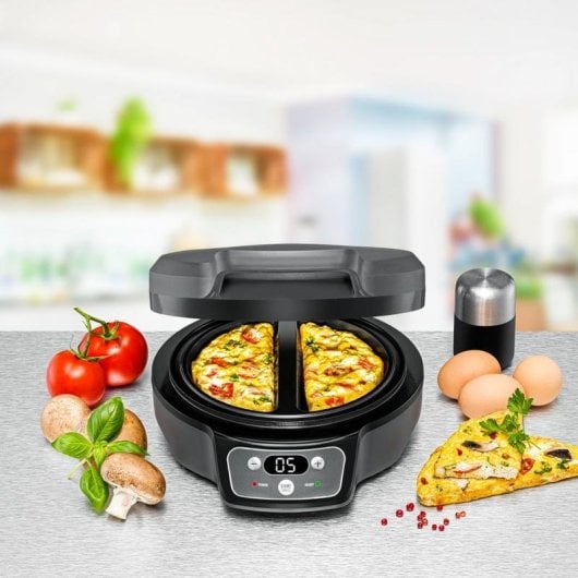 Tortilla Maker ROMMELSBACHER OM 950 950W Touch Control Alu Schwarz-Weiß