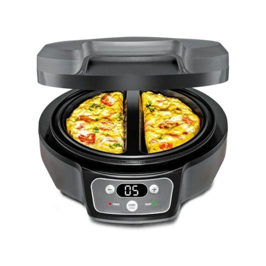 Tortilla Maker ROMMELSBACHER OM 950 950W Touch Control Alu Schwarz-Weiß