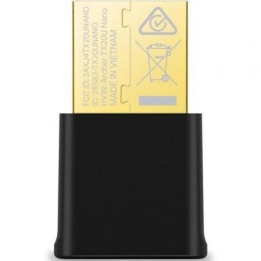 Tarjeta de Red TP-Link Archer TX1800U Nano USB 2.0 1800 Mbps Wi-Fi 6 Dual Band WPA3