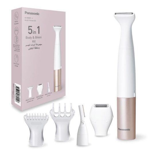 Depilatore Panasonic ES-WM31-P301 Wet & Dry Gold White 5 Testine Accessori Inclusi