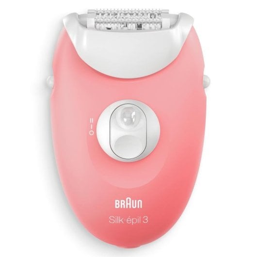 Depilatore Braun Silk-épil 3 SES 3-176 Rosa Bianco 20 pinzette 2 velocità