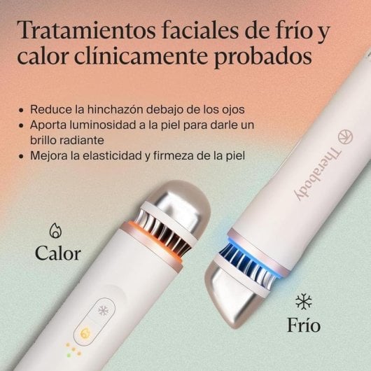 Massajador Facial THERABODY Theraface Depuffing Wand Frio Calor Intensidade Ajustável