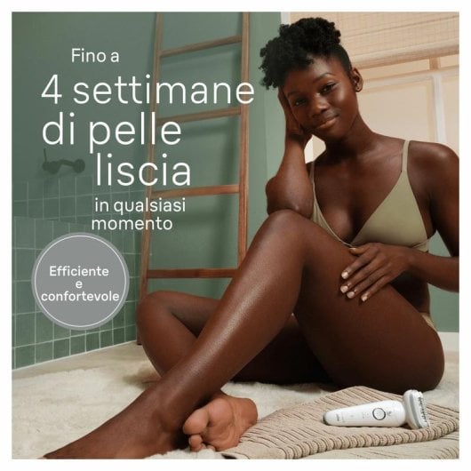 Depilatrice Braun Silk-épil 9 9-011 MicroGrip 40 pinzette Wet&Dry Argento Bianco