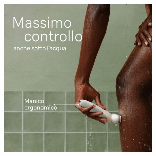 Depilatrice Braun Silk-épil 9 9-011 MicroGrip 40 pinzette Wet&Dry Argento Bianco