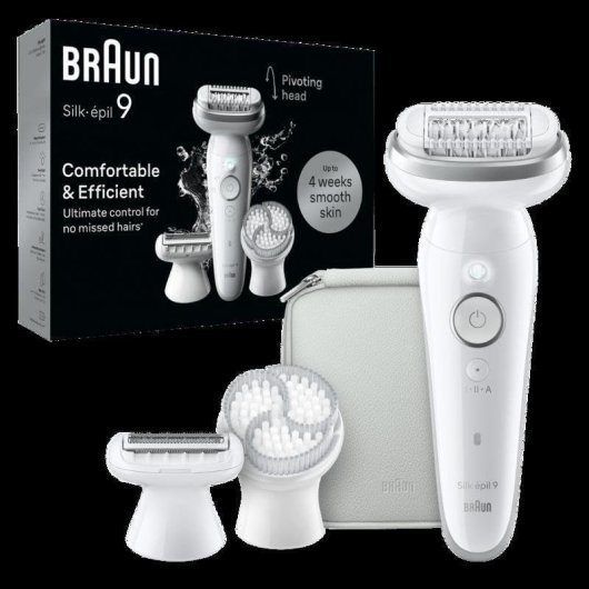 Epilatore Braun Silk-epil 9-061 senza Fili 2 Velocita 4 Testine Wet & Dry