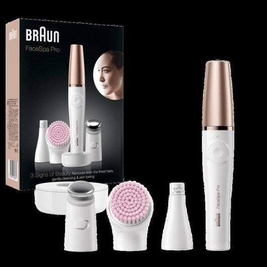 Depiladora Facial Braun FaceSpa Pro SE912 sem Fios 2 Velocidades Wet & Dry