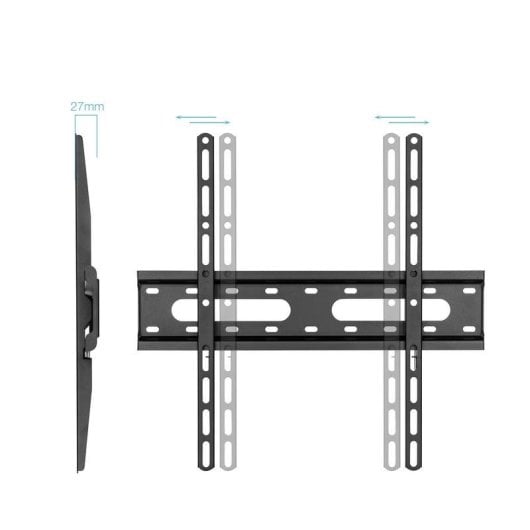 Support mural TV TooQ LP1072F-B acier 32"-70" VESA 45 kg noir