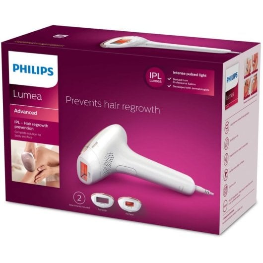 Depiladora de luz pulsada Philips Lumea Advanced SC1997/00 oro blanco 5 niveles precisión facial