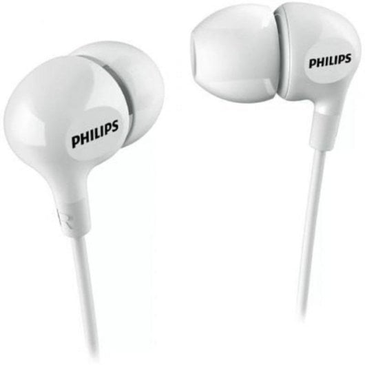 Auriculares Philips SHE3550WT com fio Jack 3.5mm In-Ear Graves Potentes Branco