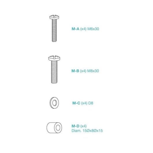 Support TV TooQ LP1050F-B mural fixe acier noir 37-86 pouces VESA 45 kg