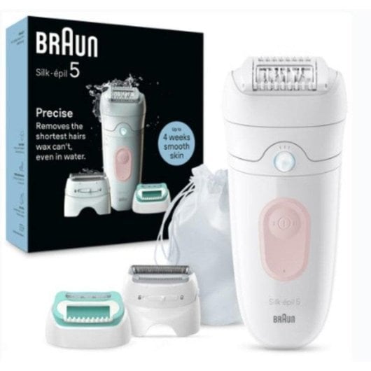 Depiladora Elétrica Braun Silk-épil 5 5-050 sem Fios 3 Cabeças Seco e Húmido