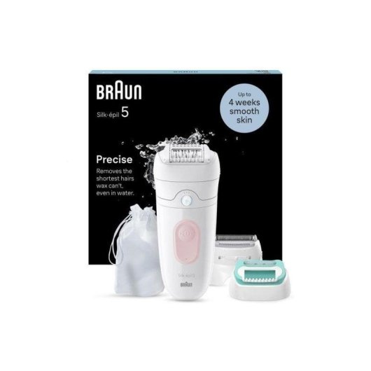 Depiladora Elétrica Braun Silk-épil 5 5-050 sem Fios 3 Cabeças Seco e Húmido