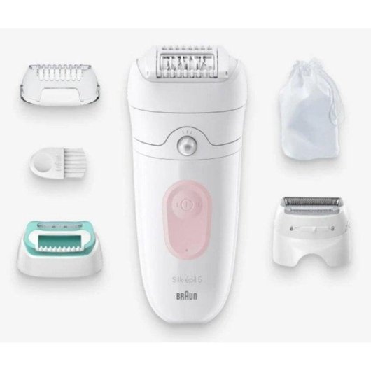 Depiladora Elétrica Braun Silk-épil 5 5-050 sem Fios 3 Cabeças Seco e Húmido