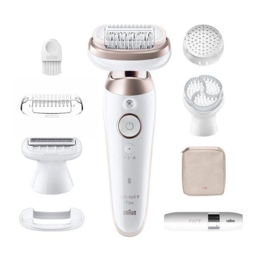 Epilatore Braun Silk-épil 9 Flex 9-360 senza Fili 2 Velocità 3 Testine Wet & Dry
